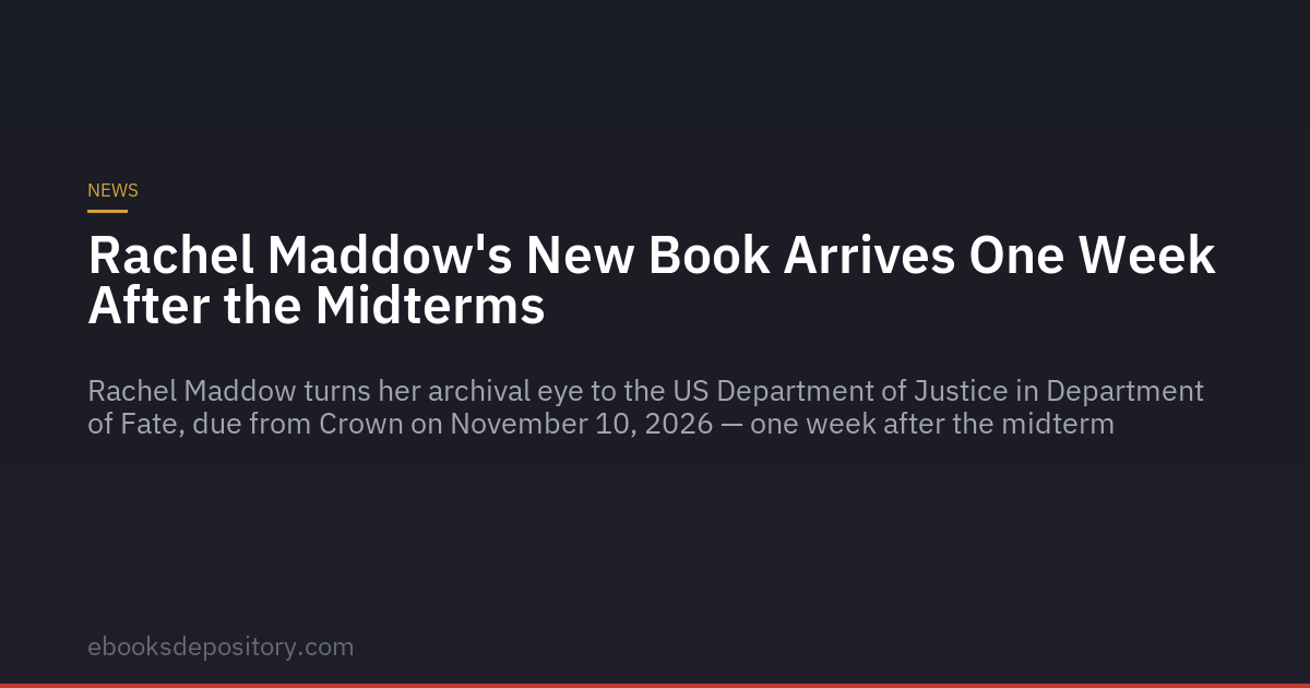Rachel Maddow pubblica il nuovo libro una settimana dopo le elezioni di metà mandato