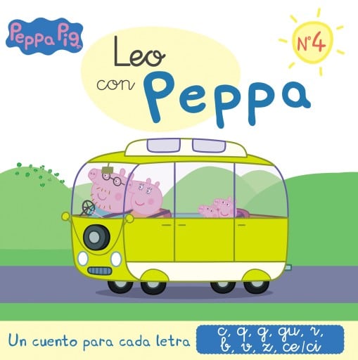 Peppa Pig. Lectoescritura - Leo con Peppa. Un cuento para cada letra: c, q, g, gu, r (sonido suave), b, v, z, ce-ci