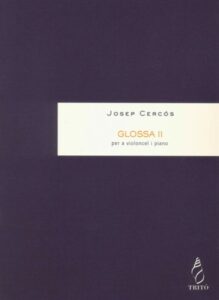 Publication 1 Glosa II, per a violoncel i piano